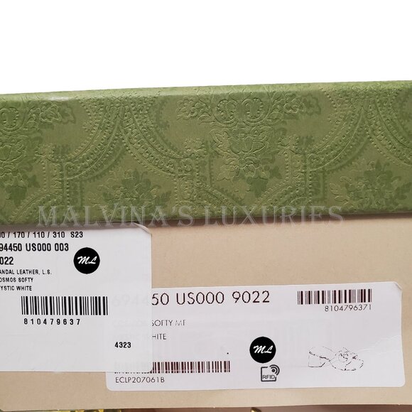 GUCCI SHOES INTERLOCKING G LOGO CUT OUT WHITE LEATHER MULES SANDALS sz 42 12 - Picture 15 of 15